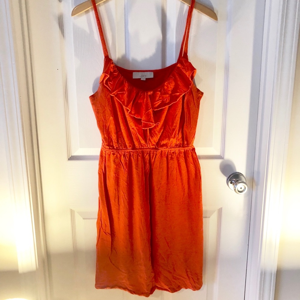 LOFT Orange sun dress